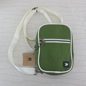 Thread Wallets Unisex Crossbody Olive Green Canvas Bag w/ Adjustable Straps NEW